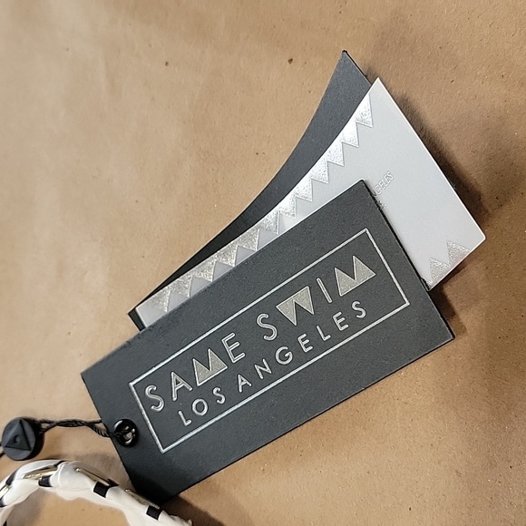 NWT!!! SAME Los Angeles SKIN BY SAME Shea Marie Studded Striped Bikini Bottom - Picture 7 of 8